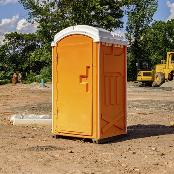 how often are the porta potties cleaned and serviced during a rental period in Verbena